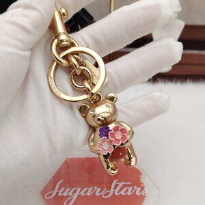 COACH 3D Teddy Bear Bag Charm / keychains
